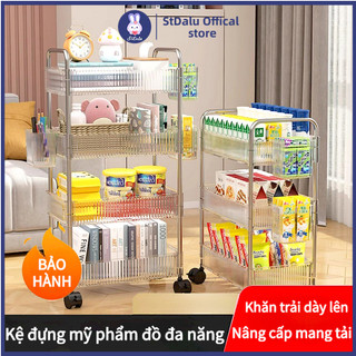 (sỉ+BH 6T) Xe Đẩy Spa kệ nhà tắm Acrylic Trong Suốt Xe Đẩy Mỹ Phẩm kệ để đồ xe đẩy 3 tầng