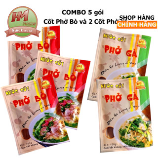 Combo 5 gói nước cốt phở bò, cốt phở gà | hmfoods