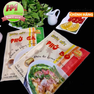 Combo 4 gói Nước Cốt Phở Bò, Phở Gà Chính Hãng Chuẩn Hương Vị Hà Thành (ảnh thật)