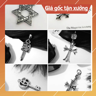 Mặt dây chuyền unisex Chrome Heart mạ bạc 925.