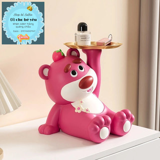 bàn gấu dâu decor hàng oder