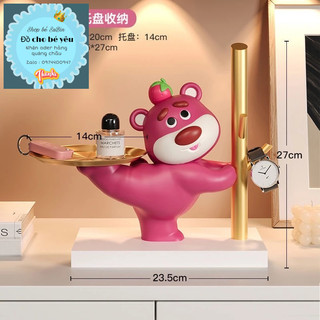 bàn gấu dâu decor hàng oder