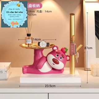 bàn gấu dâu decor hàng oder