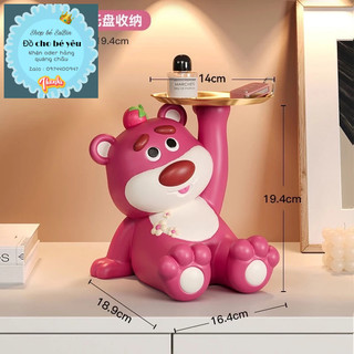 bàn gấu dâu decor hàng oder