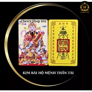 Kim bài Hộ Mệnh Thần Tài - Mở tài lộc, Rước lộc vào nhà