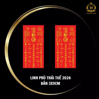 Linh phù thái tuế 2024 giấy đỏ hóa giải điều không may mắn để bóp ví, ốp điện thoại