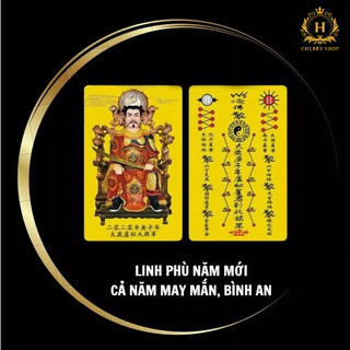 Linh Phù Năm Mới- Tài Lộc, May Mắn, Hộ Mệnh Phong Thuỷ, Bình An, Phù Hộ Sức Khỏe ( để ốp Điện Thoại, ví,...)