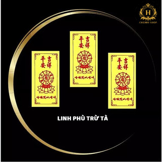 Phù vàng trừ tà - tránh điềm xấu để ví hoặc ốp đt