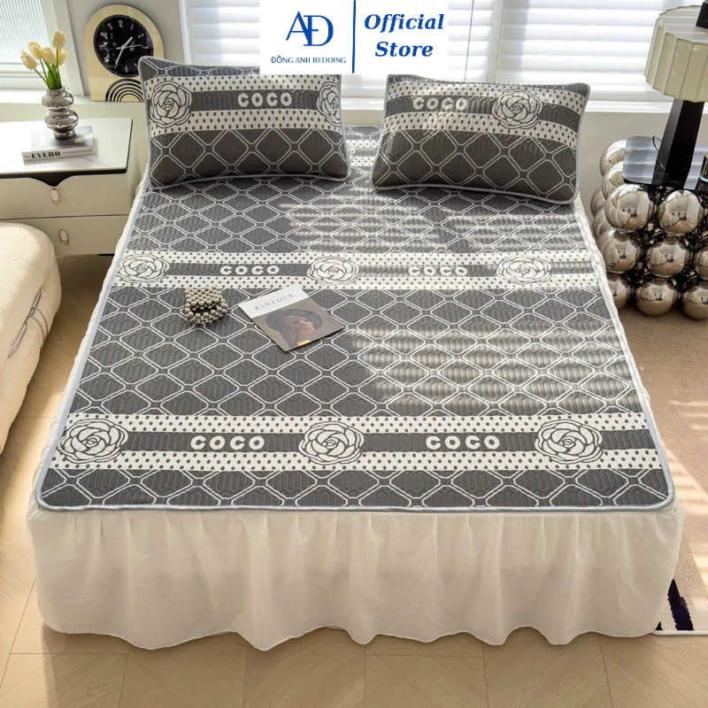 Chiếu điều hòa cao su non COCO 6D ĐỒNG ANH BEDDING Thương Hiệu CoCo Chanel tặng kèm 2 vỏ gối