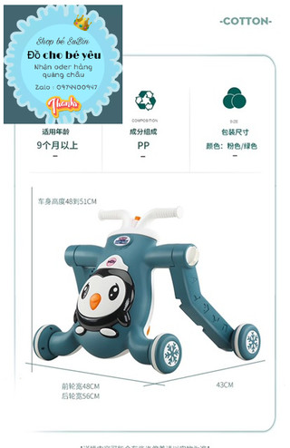 Xe tập đi đa năng chim cánh cụt oder