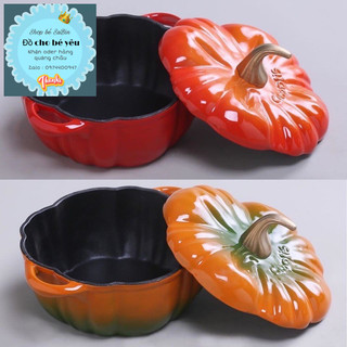 Nồi gang hình bí đỏ sz 18cm oder