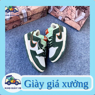 Giày Dunk xanh rêu cam otomo katsuhiro_Sneaker SB xanh rêu da lộn cao cấp