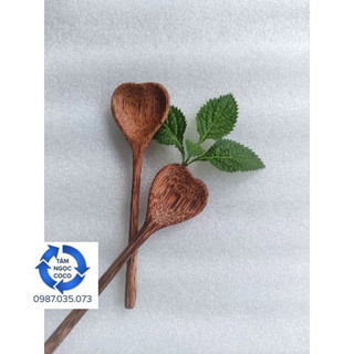 Muỗng tim bằng gỗ dừa