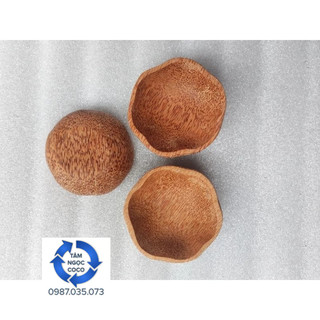 Chén gỗ dừa hình hoa mai| chén nước chấm