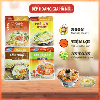 Gia vị nấu phở Bò, phở Gà & gia vị lẩu Tomyum, lẩu Nấm - Nước cốt cô đặc HXC chính hãng, chuẩn vị, tiện lợi, nhanh chóng