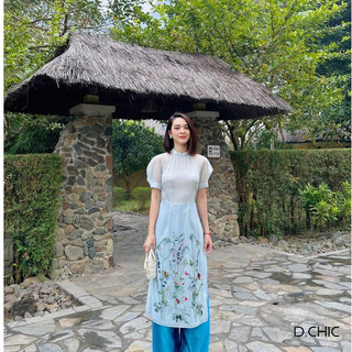 D.chic áo dài bích an ms: 1831983 không bao gồm quần lụa