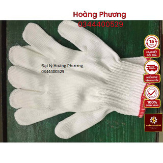 gang tay bảo hộ lao động (gang tay len trắng/ muối tiêu)