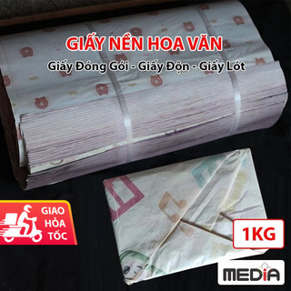 Giấy Gói Hàng Hoa Văn Nền (1KG) giấy nhét giầy giấy nhét túi xách giấy nền bông giá rẻ Giấy Gói Hàng