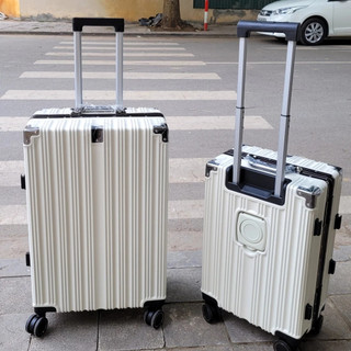  VALI KHUNG NHÔM KHOÁ SẬP CÓ KHAY ĐỂ CỐC - 2 Ngăn khoá kéo kín-TẶNG BỌC VALI BẢO HÀNH 24 THÁNG 