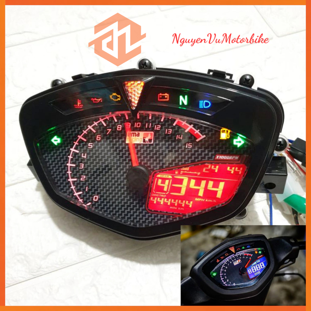 Đồng Hồ Điện Tử UMA Racing Lắp Cho Sirius/ Exciter 2006 - 2010