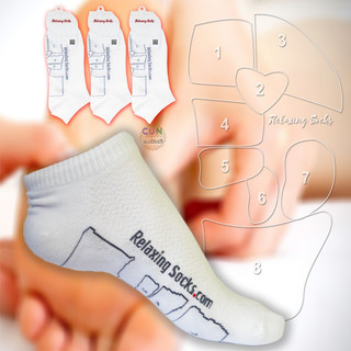 Tất Cổ Ngắn Cotton Thêu 8 Vị trí Huyệt Đạo Bấm Huyệt Bàn Chân ⚠️ FREESHIP⚠️ Tất nam nữ cổ cao thể thao