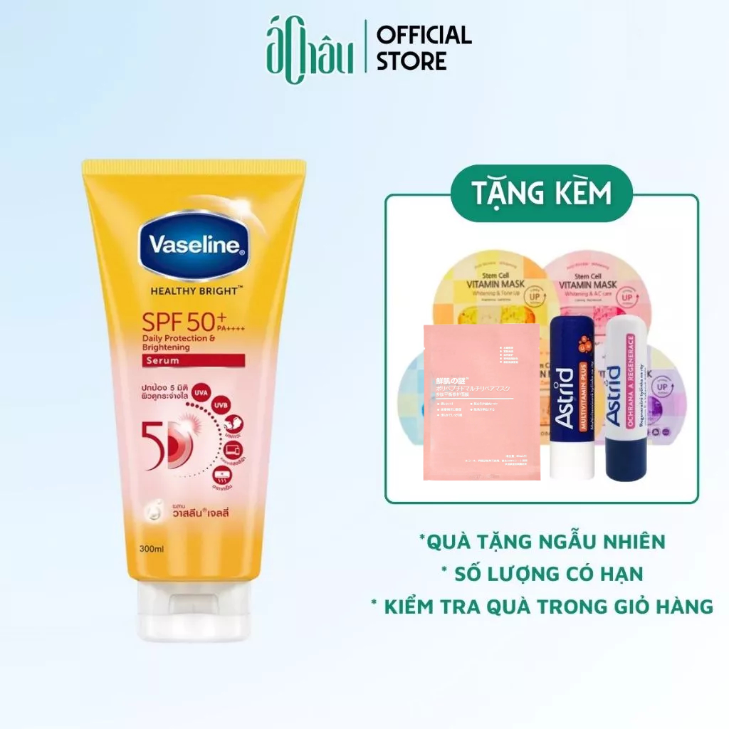 Dưỡng Thể Vaseline Daily Protection & Brightening 50x SPF 50 PA++++ Chống Nắng Trắng Da 70ml 300ml