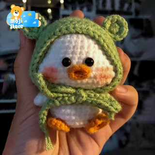 (Hàng Sẵn) Móc khoá len Vịt đội mũ Ếch tai thỏ cute, Móc khóa dễ thương, quà tặng handmade cho người yêu, bạn bè
