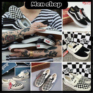 Giày Vans old skool, Giày vans slip on fear of god đen trắng 2023 Full Box