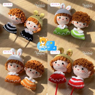(Hàng sẵn) Móc khóa len handmade cặp đôi, Móc khóa cặp, móc khóa tình nhân cute, Móc khóa dễ thương tặng người yêu