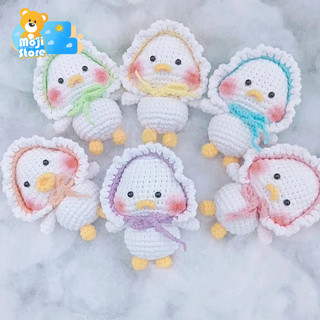 (Hàng sẵn) Móc khoá len handmade vịt tiểu thư, vịt đội mũ cute, Móc khóa dễ thương, quà tặng handmade cho người yêu