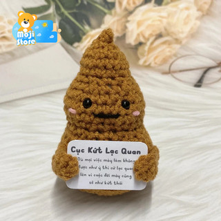  Móc khóa cục cức lạc quan handmade, Móc khóa len, móc khóa dễ thương phong cách hài hước tặng bạn bè
