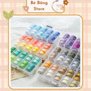 Hộp 20/36 con suốt + chỉ may đủ màu sắc (ảnh thật)