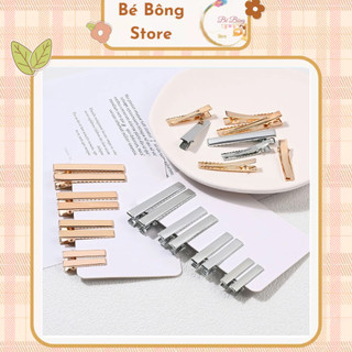 Kẹp tóc mỏ vịt chất liệu kim loại - Kẹp tóc DIY, trang trí keo kem