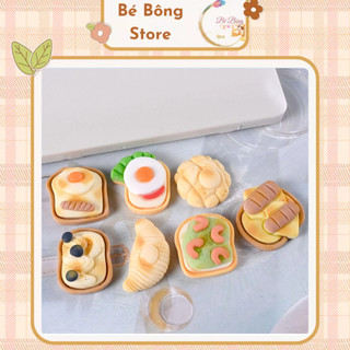 Charm bánh sừng bò, túi dứa, bánh mì