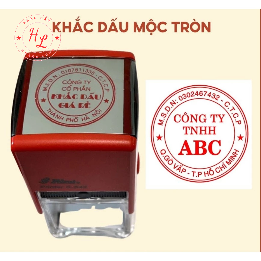 Con Dấu Khắc, Dấu Mộc Tròn Công Ty