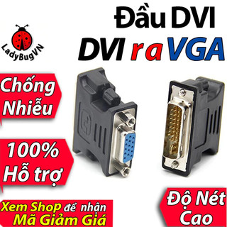 🔥xả lỗ🔥 đầu chuyển dvi ra vga độ nét cao đầu chuyển dvi ra vga 24+5 1 đầu chuyển dvi to vga cho card màn hình dvi vga pc