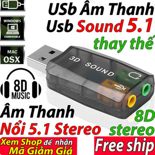 Usb âm thanh sound chuyển đổi cổng usb sang cổng 3.5mm cho pc laptop bộ usb sound 5.1 usb âm thanh 5.1 card âm thanh 3d
