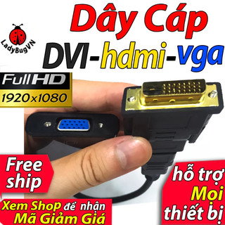 Dây dvi 24+1 ra vga dvi ra vga adapter dvi sang vga dây chuyển dvi vga, dây dvi ra vga, dây cáp dvi vga 1080p full hd