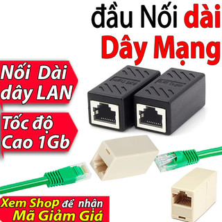 Đầu nối mạng Rj45 1000Mb Đầu nối dài dây mạng Đầu nối mạng 1G Gigabit Đầu bấm nối dây mạng Cục nối dài internet Hạt mạng
