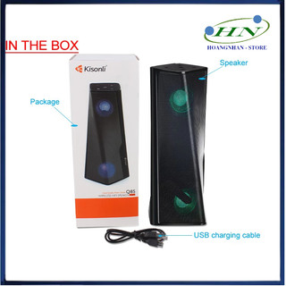 Loa bluetooth q8s kisonli 5w*2 giao màu ngẫu nhiên âm thanh sống động nghe nhạc siêu xịn