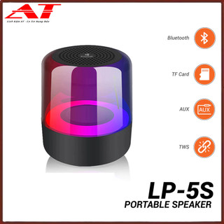 Loa bluetooth cầm tay mini loa bluetooth/tf/fm lp-5s nhỏ gọn, âm thanh chuẩn bass màu đen-at