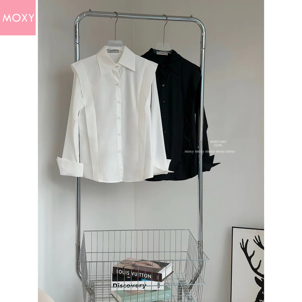 MOST1093-Nikki shirt - Áo sơ mi kiểu phối