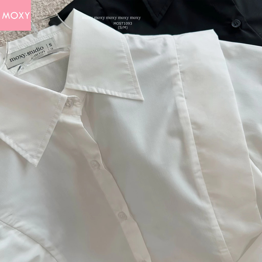 MOST1093-Nikki shirt - Áo sơ mi kiểu phối