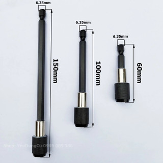 Đầu nối bắn vít dài 60mm 90mm 150mm - thanh nối dài mũi vít cho tua vít máy bắn vít chuôi lục giác 6.35mm