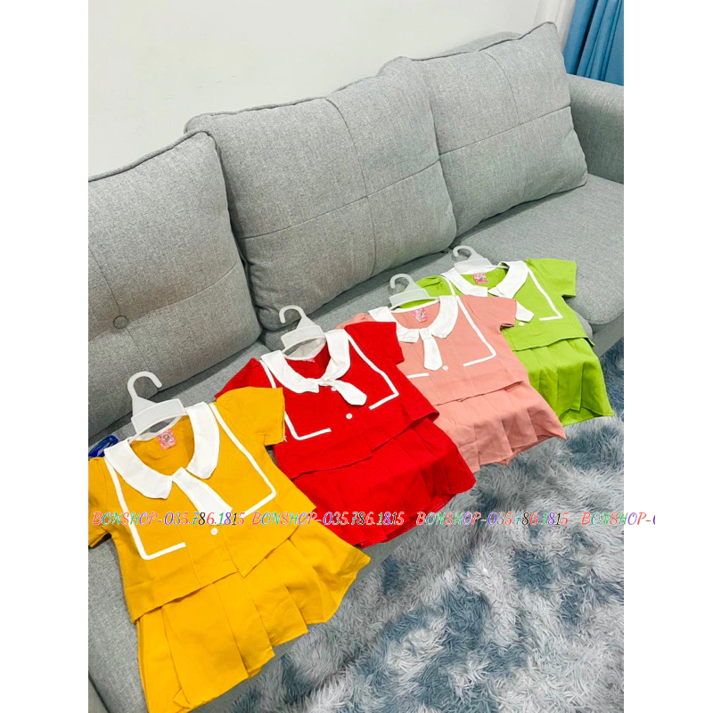 Sét đồ cho bé gái diện đi chơi siêu dễ thương size dưới 22kg