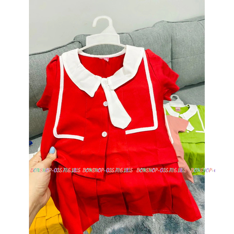 Sét đồ cho bé gái diện đi chơi siêu dễ thương size dưới 22kg