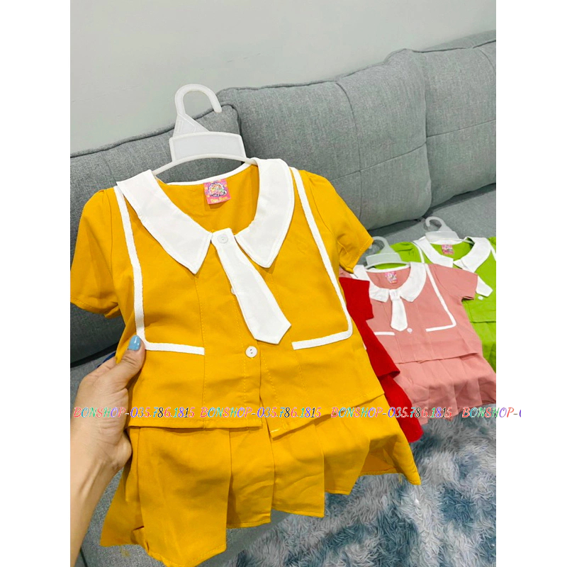 Sét đồ cho bé gái diện đi chơi siêu dễ thương size dưới 22kg