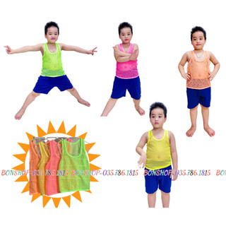 (Kèm video và ảnh thật) Áo ba lỗ, Aó Lưới cho bé trai và gái từ 5kg-14kg - rẻ vô địch