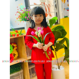 BB02_Sét 3 bộ đồ cho bé gái siêu dễ thương, kiểu dáng bà ba truyền thống  cho bé từ 1t-4 tuổi