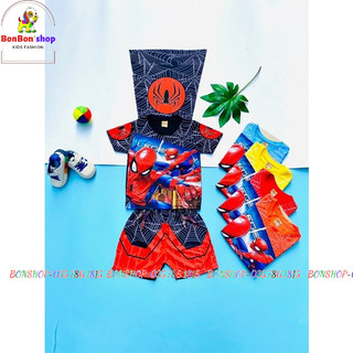 (SNĐEN+TÀ BAY) #Đồ bộ siêu nhân cho bé trai vải mát  size 10-20kg mẫu ngẫu nhiên
